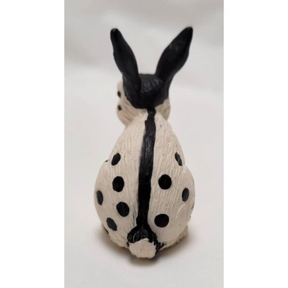 Schleich Vintage Hand-Painted Black & White Spotted Rabbit Figurine Toy Retired - Picture 3 of 7